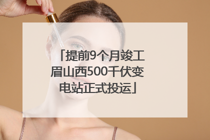 提前9个月竣工 眉山西500千伏变电站正式投运