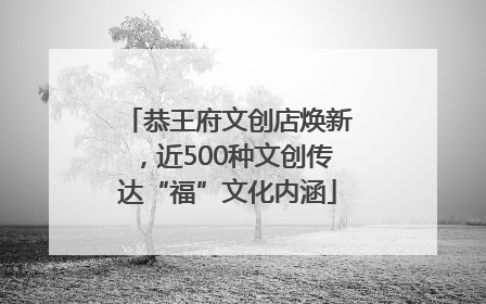 恭王府文创店焕新，近500种文创传达“福”文化内涵