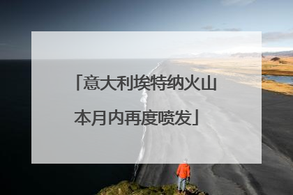 意大利埃特纳火山本月内再度喷发