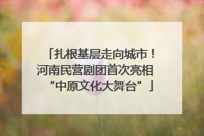 扎根基层走向城市！河南民营剧团首次亮相“中原文化大舞台”