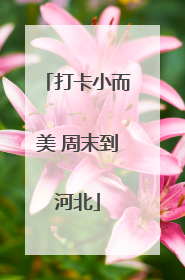 打卡小而美 周末到河北