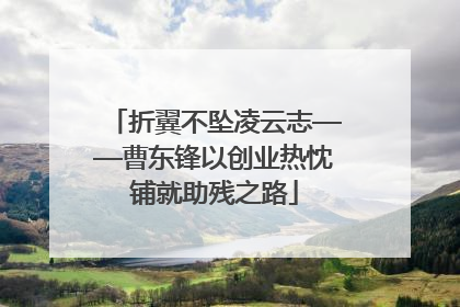 折翼不坠凌云志——曹东锋以创业热忱铺就助残之路