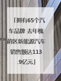 拥有65个汽车品牌 去年槐荫区新能源汽车销售额达113.9亿元