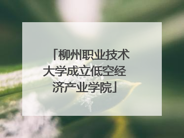 柳州职业技术大学成立低空经济产业学院