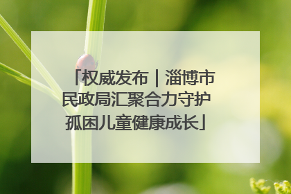 权威发布｜淄博市民政局汇聚合力守护孤困儿童健康成长