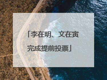 李在明、文在寅完成提前投票