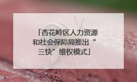 杏花岭区人力资源和社会保障局推出“三快”维权模式