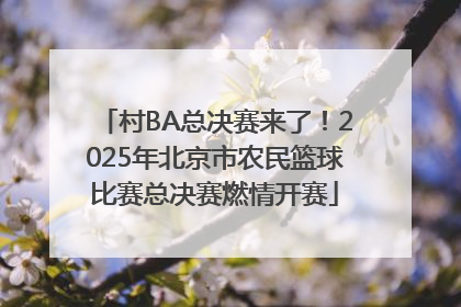 村BA总决赛来了！2025年北京市农民篮球比赛总决赛燃情开赛