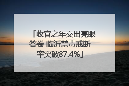 收官之年交出亮眼答卷 临沂禁毒戒断率突破87.4%
