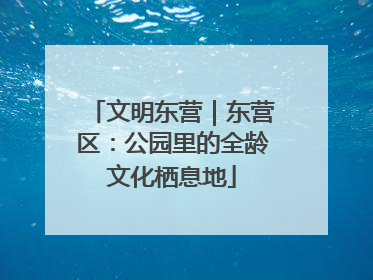 文明东营｜东营区：公园里的全龄文化栖息地