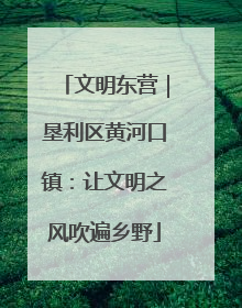 文明东营｜垦利区黄河口镇：让文明之风吹遍乡野
