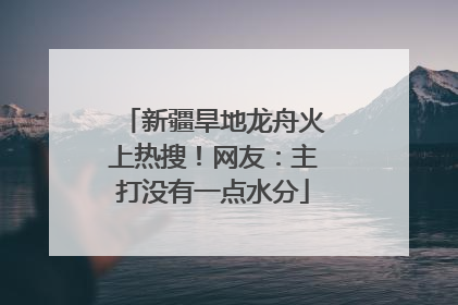 新疆旱地龙舟火上热搜！网友：主打没有一点水分
