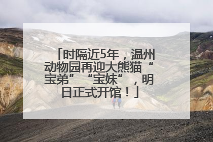 时隔近5年，温州动物园再迎大熊猫“宝弟”“宝妹”，明日正式开馆！