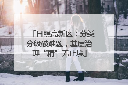 日照高新区：分类分级破难题，基层治理“精”无止境