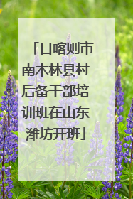 日喀则市南木林县村后备干部培训班在山东潍坊开班