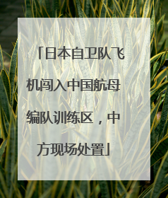 日本自卫队飞机闯入中国航母编队训练区，中方现场处置