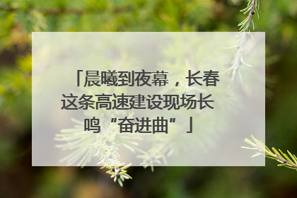 晨曦到夜幕，长春这条高速建设现场长鸣“奋进曲”