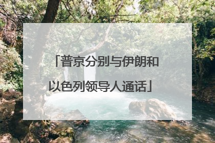 普京分别与伊朗和以色列领导人通话