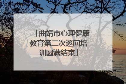 曲靖市心理健康教育第二次巡回培训圆满结束