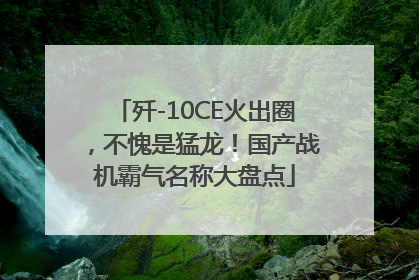 歼-10CE火出圈，不愧是猛龙！国产战机霸气名称大盘点