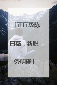 正厅级陈白薇，新职务明确
