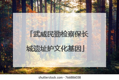 武威民勤检察保长城遗址护文化基因
