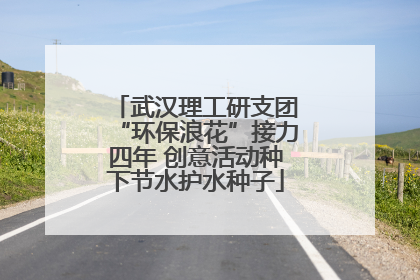 武汉理工研支团“环保浪花”接力四年 创意活动种下节水护水种子