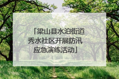 梁山县水泊街道秀水社区开展防汛应急演练活动
