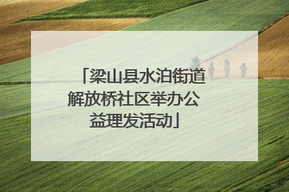 梁山县水泊街道解放桥社区举办公益理发活动