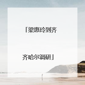 梁惠玲到齐齐哈尔调研