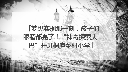 梦想实现那一刻，孩子们眼睛都亮了！“神奇探索大巴”开进桐庐乡村小学