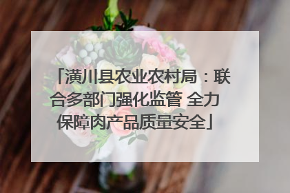 潢川县农业农村局：联合多部门强化监管 全力保障肉产品质量安全