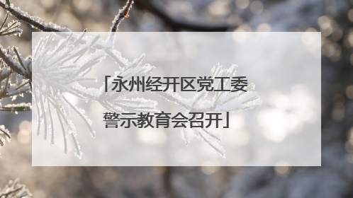 永州经开区党工委警示教育会召开