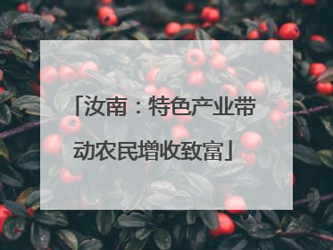 汝南：特色产业带动农民增收致富