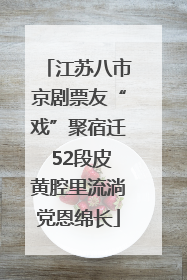 江苏八市京剧票友“戏”聚宿迁 52段皮黄腔里流淌党恩绵长