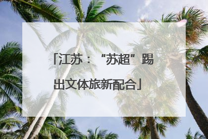 江苏：“苏超”踢出文体旅新配合