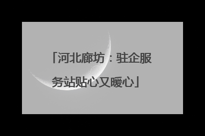 河北廊坊：驻企服务站贴心又暖心