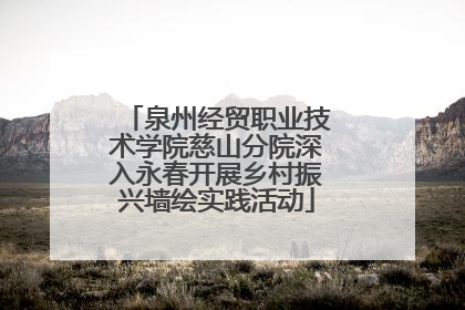 泉州经贸职业技术学院慈山分院深入永春开展乡村振兴墙绘实践活动