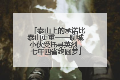 泰山上的承诺比泰山更重——聊城小伙受托寻英烈，七年四省终圆梦