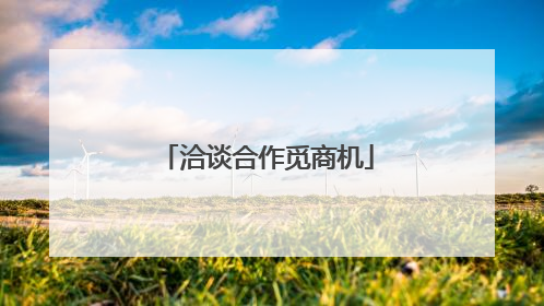 洽谈合作觅商机