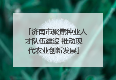 济南市聚焦种业人才队伍建设 推动现代农业创新发展