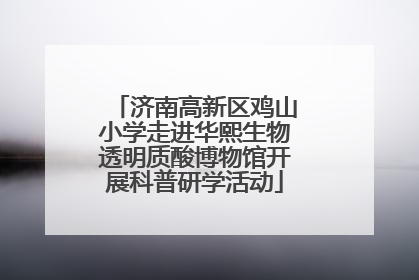 济南高新区鸡山小学走进华熙生物透明质酸博物馆开展科普研学活动
