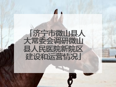 济宁市微山县人大常委会调研微山县人民医院新院区建设和运营情况