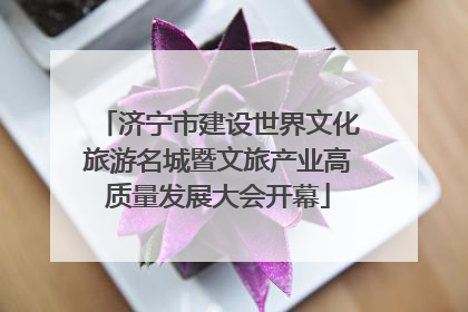济宁市建设世界文化旅游名城暨文旅产业高质量发展大会开幕