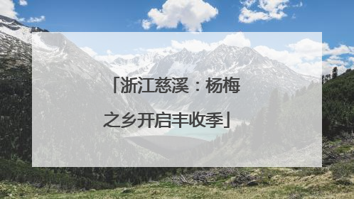 浙江慈溪：杨梅之乡开启丰收季