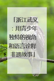 浙江武义：用青少年独特的视角和语言诠释非遗故事