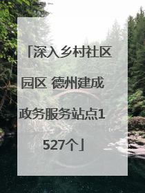 深入乡村社区园区 德州建成政务服务站点1527个