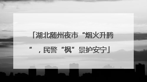 湖北随州夜市“烟火升腾”，民警“枫”景护安宁