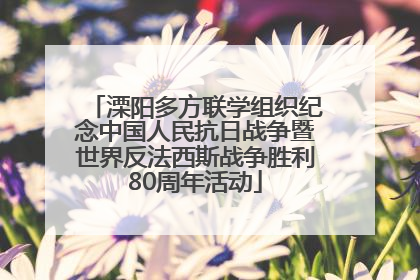 溧阳多方联学组织纪念中国人民抗日战争暨世界反法西斯战争胜利80周年活动