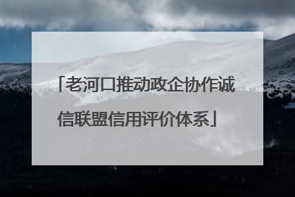 老河口推动政企协作诚信联盟信用评价体系